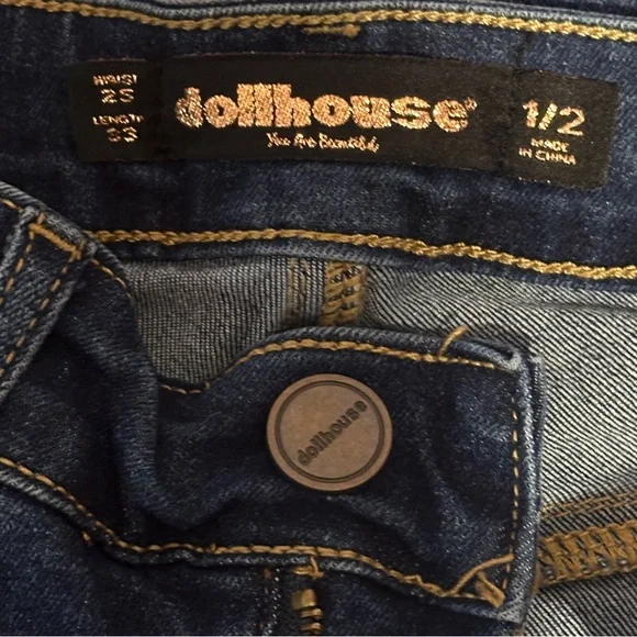 Dollhouse Flared Bootcut Denim Jeans - Blue/Navy - Picture 3 of 3